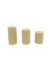 relaxdays 3 x LED Kerzen in Beige