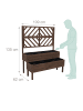 relaxdays Blumenkasten mit Spalier in Dunkelbraun - (B)109 x (H)135 x (T)62 cm