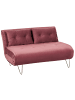 Beliani 2-tlg 3-Sitzer Sofa VESTFOLD in Rosa/Gold