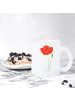 Mr. & Mrs. Panda Teetasse Glas Blume Mohnblume ohne Spruch in Transparent