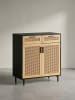KADIMA DESIGN Sideboard 80x86,5x40 cm Kommode mit Wiener Geflecht, Hoher