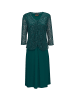GOLDNER Kleid mit paillettenbesetzter Spitzenjacke in smaragd