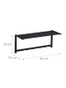 relaxdays Wandgarderobe in Schwarz - (B)65 x (H)28 x (T)25 cm