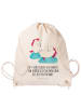 Mr. & Mrs. Panda Turnbeutel Einhorn Sekt mit Spruch in Creme