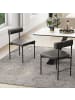 COSTWAY 2er Set Esszimmerstuhl 47,5 x 46 x 74 cm in Grau