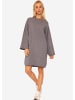 SASSYCLASSY Ultra Oversize Strickkleid in Grau