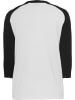 Urban Classics Urban Classics Herren Contrast 3/4 Sleeve Raglan Tee in wht/blk