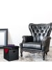 relaxdays Hocker in Schwarz - (B)37 x (H)39 x (T)37 cm