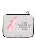 Mr. & Mrs. Panda Bleistiftetui Axolotl Tanzen mit Spruch in Grau Pastell