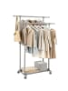 SONGMICS Garderobenständer Pataye in Grau - (B)52 x (H)166 x (T)(87-150) cm