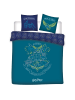 Harry Potter Harry Potter Doppelbettwäsche Set – 1x Deckenbezug 240x220 cm & 2x in Grün