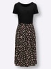 Sieh an! Jersey-Kleid in schwarz-bedruckt