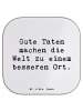 Mr. & Mrs. Panda Glas-Untersetzer Spruch Freundlichkeiten verbre... in Weiß