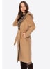 Wittchen Zweireihiger Damenmantel aus Wolle in Beige