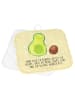 Mr. & Mrs. Panda 2er Set Topflappen  Avocado Kern rollt mit Spruch in Gelb Pastell