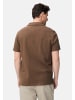 Camel Active Poloshirt aus reiner Baumwolle in Schlammbraun