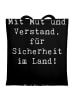 Mr. & Mrs. Panda Tote Bag Spruch Polizist Mut Verstand mit Spruch in Schwarz
