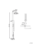 Beliani Gartendusche APOERA in Silber - (W) 17 x (H) 211 x (L) 52 cm