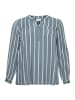 KAFFE curve Langarm-Bluse KCsida Regular fit in Blue Mirage/ Chalk Stripe