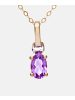 Diamant L'éternel Halskette mit Anhänger aus 375 Gelbgold mit Amethyst