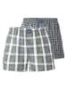 Tom Tailor Web-Boxershorts 2er Pack in Blau/Grün/Weiß