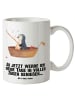 Mr. & Mrs. Panda XL Tasse Pinguin Angelboot mit Spruch in Weiß