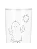 Mr. & Mrs. Panda Trinkbecher Kaktus Sonne mit Spruch in Transparent