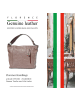 Florence Leder Schultertasche, Henkeltasche, Umhängetasche Florence taupe braun ca. 35cm