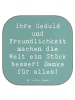 Mr. & Mrs. Panda Glas-Untersetzer Spruch Erzieher-Dank mit Spruch in Meeresbrise