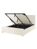 Beliani Doppelbett AMIENS in Beige - (W) 151 x (H) 109 x (L) 217 cm