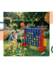 relaxdays Vier Gewinnt "3 in 1" in Blau/ Rot - (B)121 x (H)88 x (T)44 cm