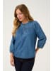 CULTURE Langarm-Bluse CUlivie Regular fit in Dark Blue Wash