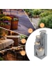ABRIHOME Gartenbrunnen mit LED-Beleuchtung in Steingrau (B) 31,5 x (T) 29 x (H) 80 cm