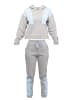 Tom Barron Trainingsanzug Casual Oversize Tracksuit Half Zipper In Front in GRAU