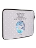 Mr. & Mrs. Panda Laptop Tasche Walfisch Thunfisch mit Spruch in Grau Pastell