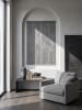 KADIMA DESIGN KASOS Teppichläufer Grau 80x300 Geometrisch Polyester Waschbar in Grau