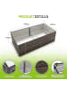 ABRIHOME Hochbeet in Holzfarbe 219x112x64 cm Metall 2er Set für Garten Terrasse