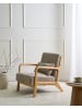 Beliani Sessel SORSELE in Beige/Braun - (W) 64 x (H) 77 x (L) 82 cm