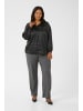 KAFFE curve Langarm-Bluse KClena Regular fit in Black/Steeple Gray Dot