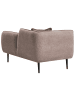 Beliani Chaiselongue CHEVANNES in Braun/Schwarz - (W) 138 x (H) 74 x (L) 77 cm