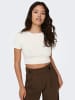 JACQUELINE de YONG Crop Top Kurzarm JDYCIRKELINE in Weiß