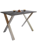 VCM  Premium Holz Esstisch Küchentisch Xona X 110x80 in Silber / Anthrazit
