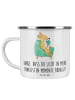 Mr. & Mrs. Panda Emaille Tasse Herztherapeut Licht mit Spruch in Weiß