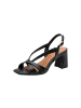 Tamaris Ledersandalen mit Absatz Schwarz