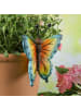 MARELIDA Blumentopfhänger Schmetterling Gartenfigur als Topfhänger H: 11,5cm in bunt