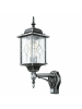 Licht-Erlebnisse Außen Wandlampe (B)15.9 x (H)53.2 cm in Schwarz mit Silber-Finish