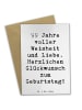 Mr. & Mrs. Panda Babykarte Spruch 99. Geburtstag mit Spruch in Weiß