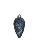 MARELIDA 6er Set Baumschmuck Tannenzapfen bruchfest glitzernd in blau