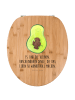 Mr. & Mrs. Panda Toilettendeckel Avocado Kern mit Spruch in Braun