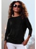 LASCANA Rundhalsshirt in schwarz